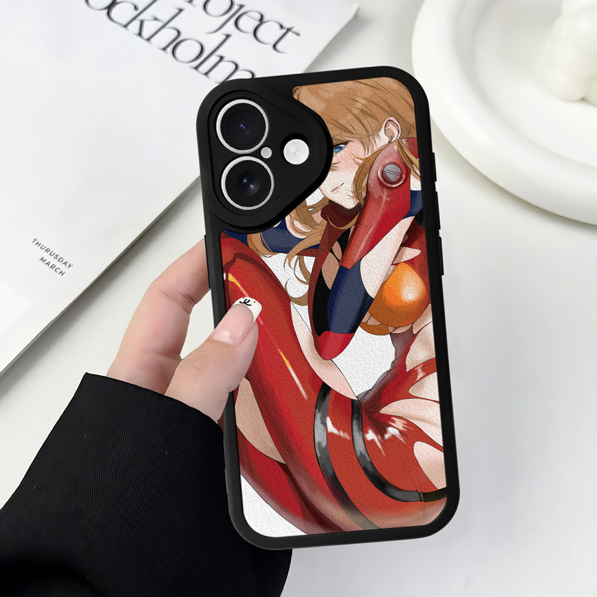 （画像用） EVA 新世紀エヴァンゲリオン 【iPhone 16シリーズ対応】シリコンスマホケース（レザー調） 材質：シリコン